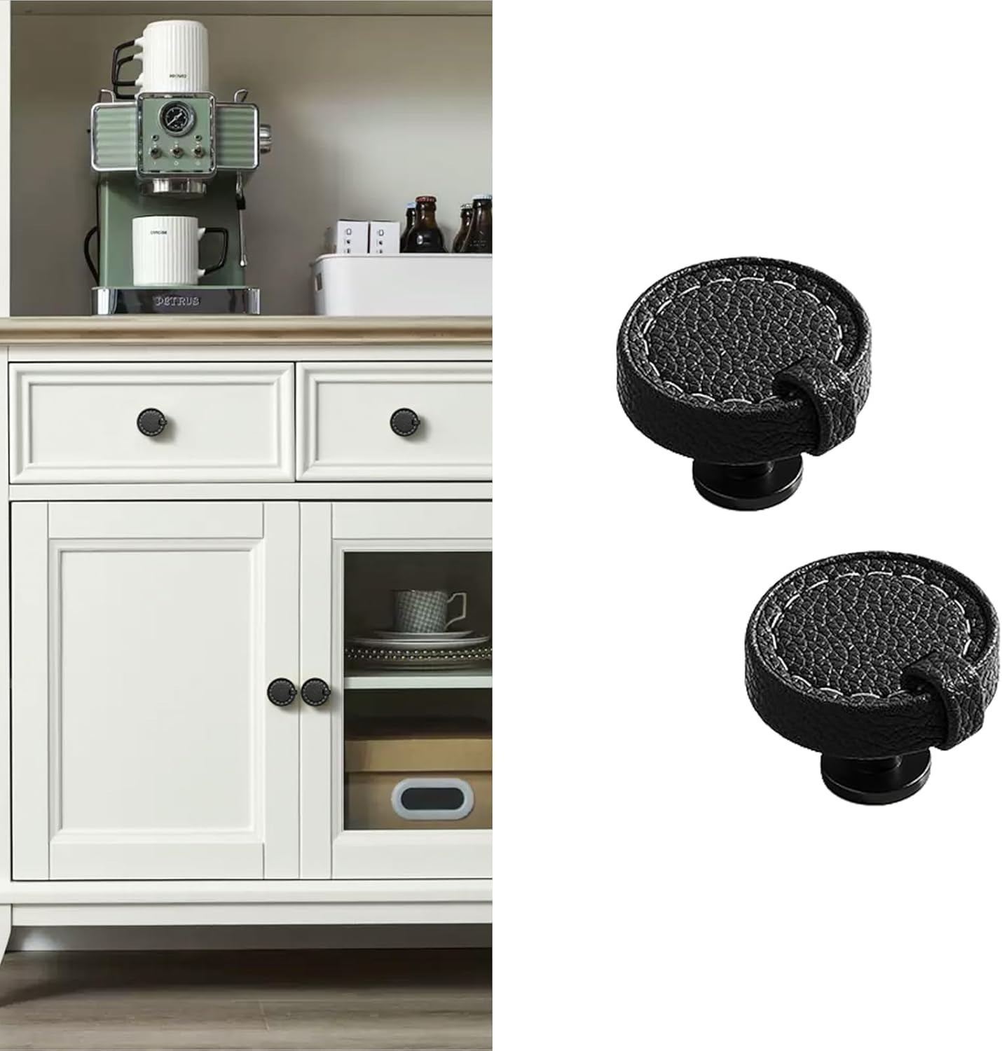 Modern Leather Kitchen Cabinet Handles