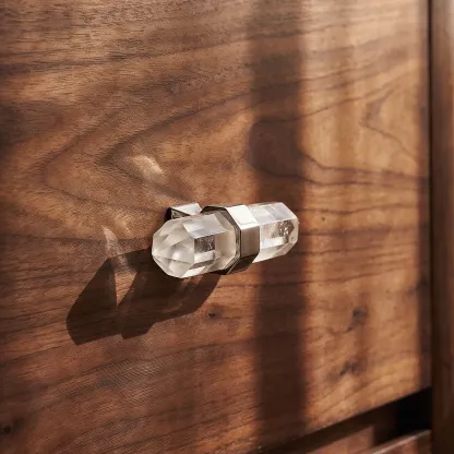 Nordic Natural Crystal Hexagonal Stone Drawer Pull