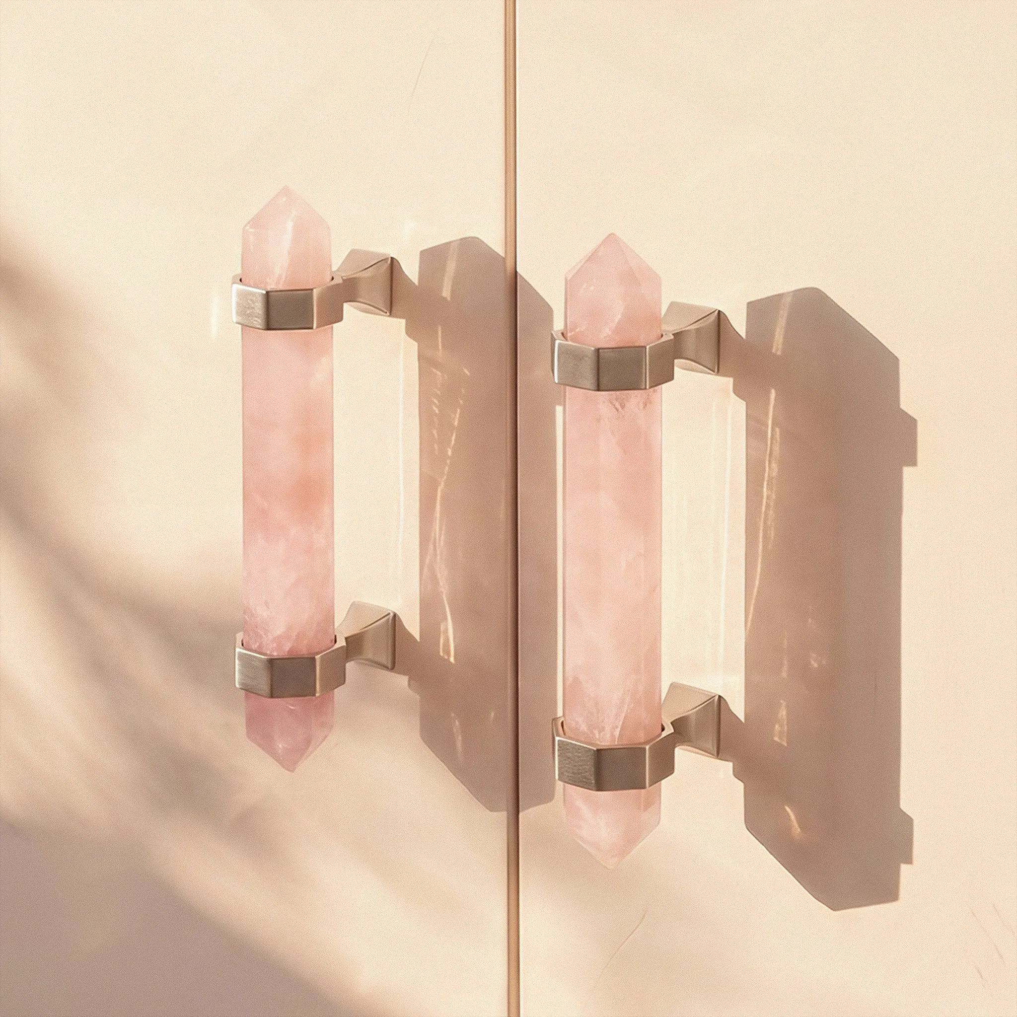 Nordic Natural Crystal Hexagonal Stone Drawer Pull