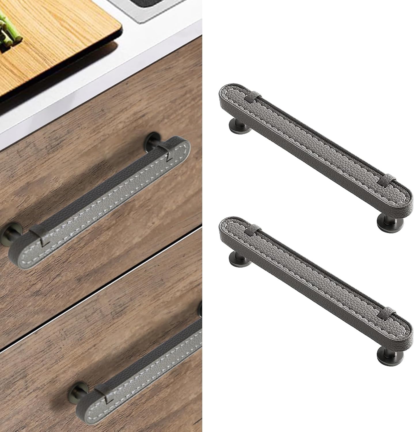 Modern Leather Kitchen Cabinet Handles