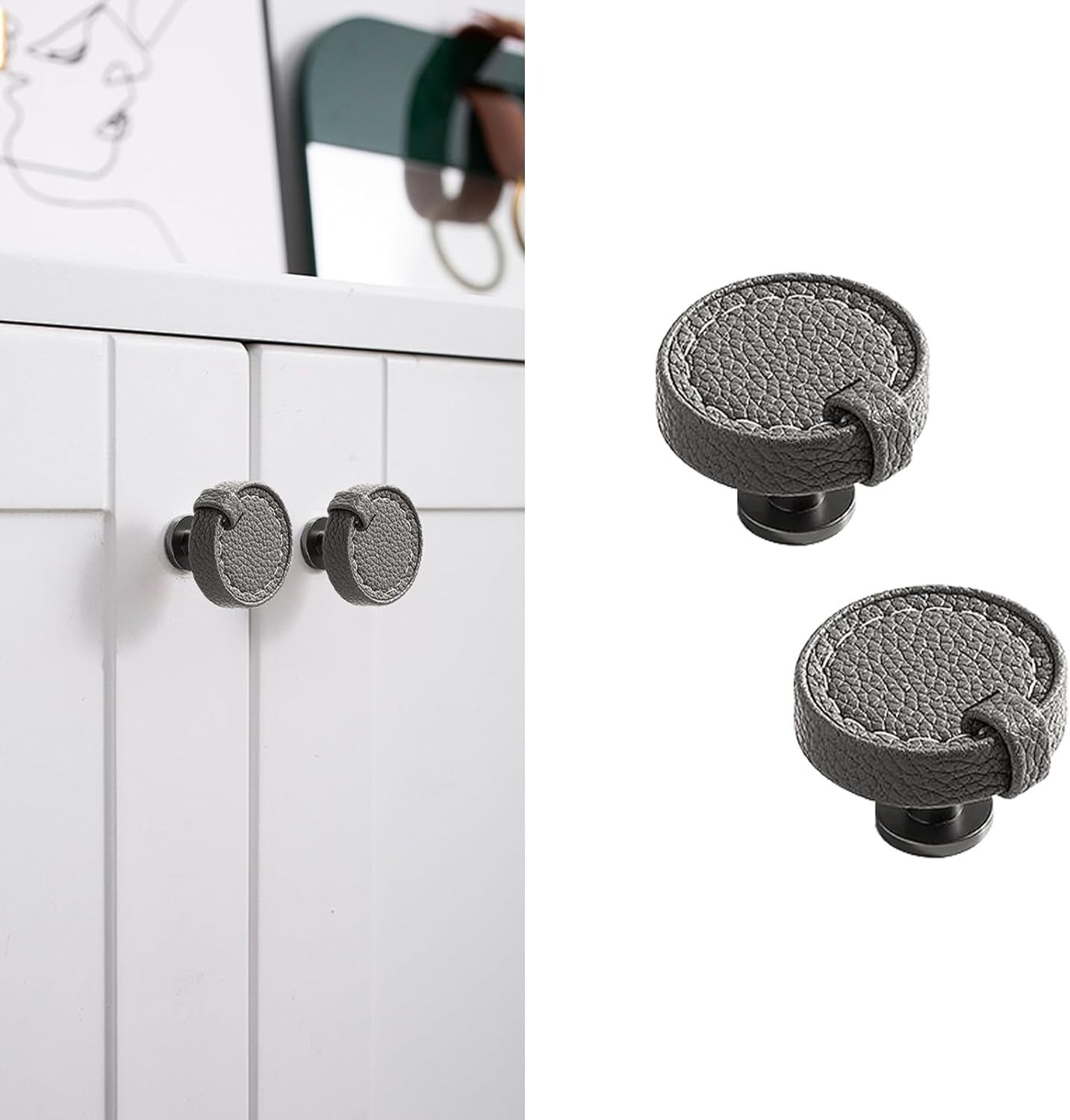 Modern Leather Kitchen Cabinet Handles