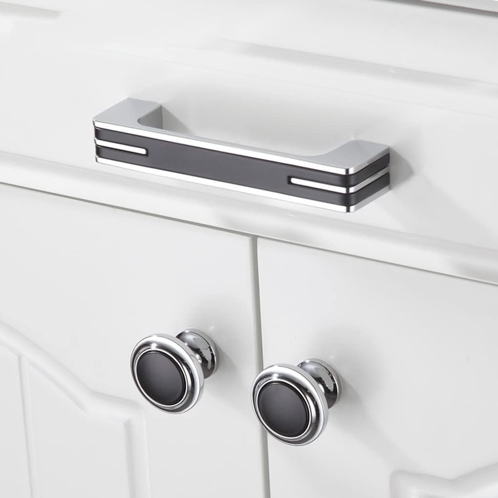 Modern Unique Black Chrome Kitchen Cabinet Handles