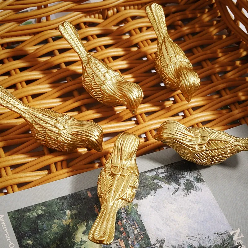 Gold Brass Bird Cabinet Knobs