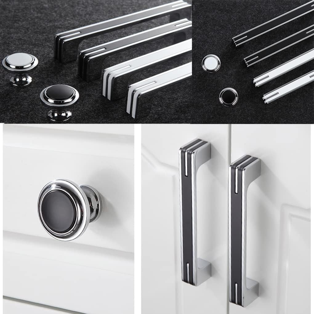 Modern Unique Black Chrome Kitchen Cabinet Handles