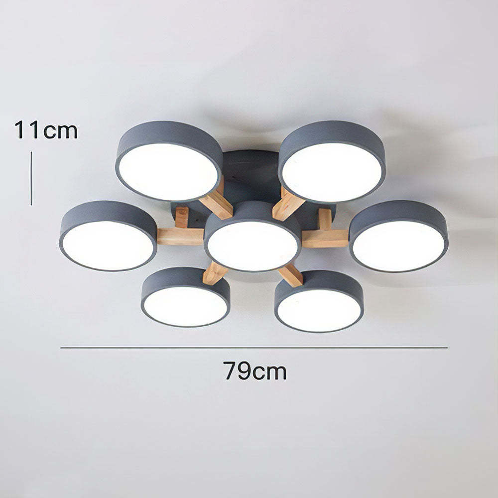 Creative Circles Acrylic LED Living Ceiling Light