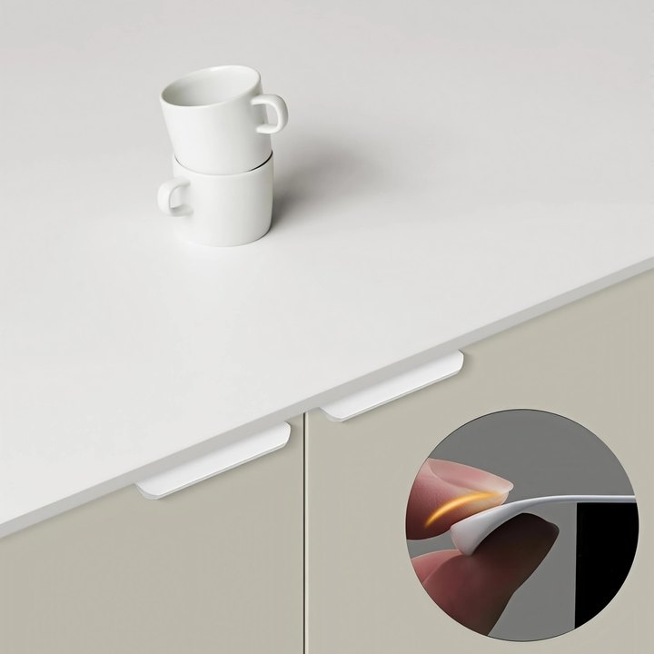 Modern Invisible Round Arc Aluminum Alloy Cabinet Handle