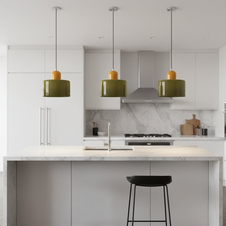 Bauhaus Pendant Light | Plug-in Hanging Lights | Glass Pendant Lamps