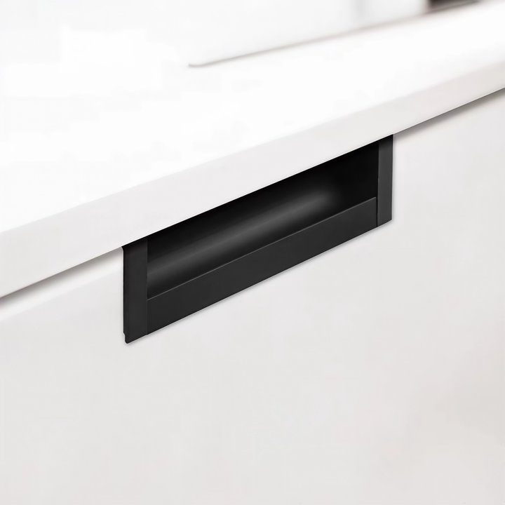 Kitchen Aluminum Alloy Finger Recessed Cabinet Pulls