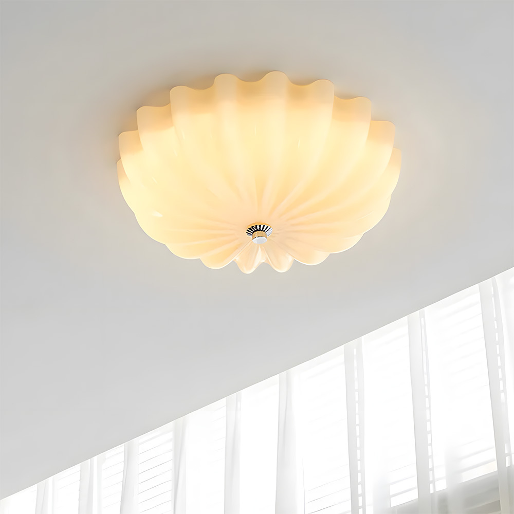 French Style Bauhaus Glass Led Living Room Ceiling Light-9