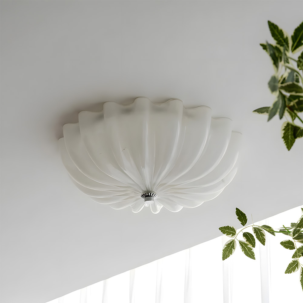 French Style Bauhaus Glass Led Living Room Ceiling Light-2