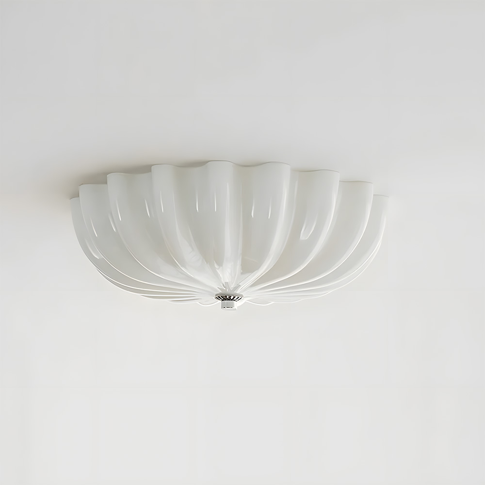 French Style Bauhaus Glass Led Living Room Ceiling Light-6