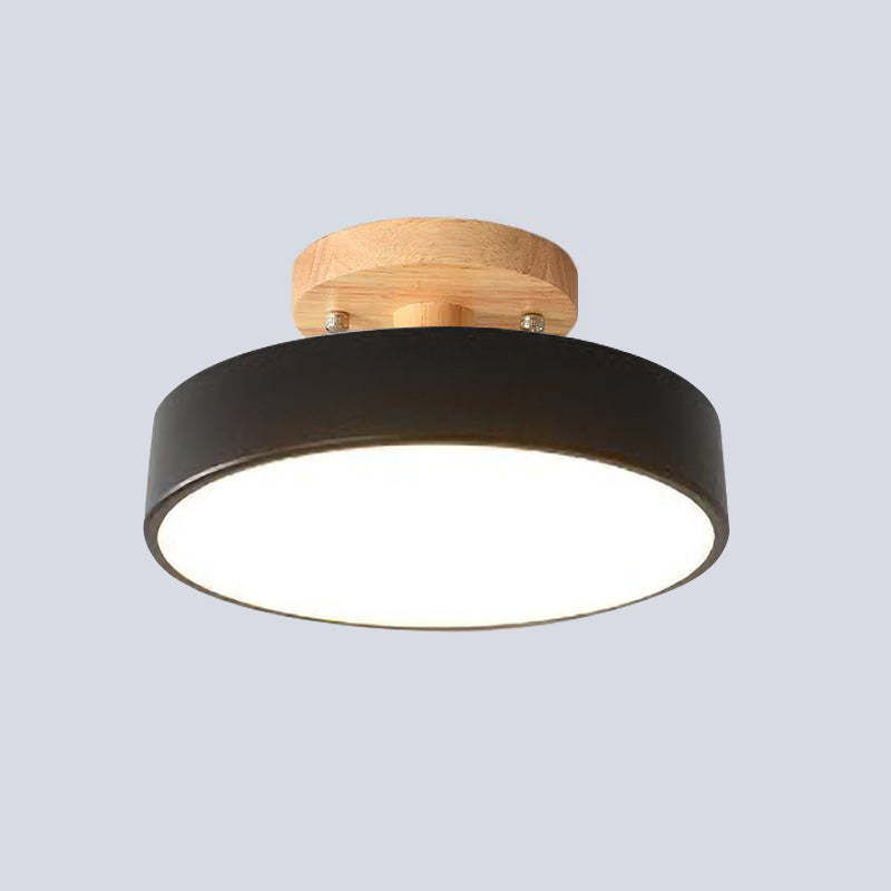 Simple Round Hallway Semi Flush LED Ceiling Lights