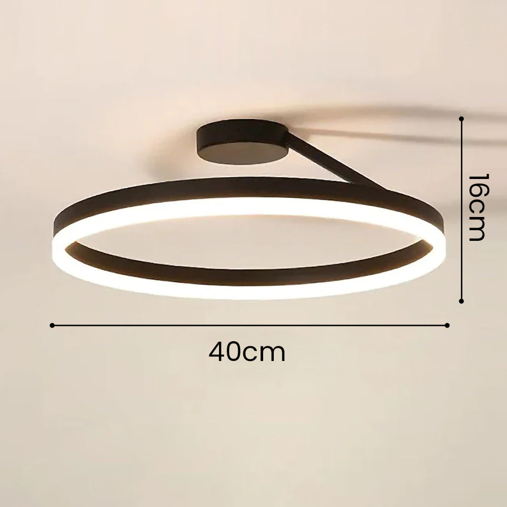 Circle Minimalist Metal LED Living Room Ceiling Light