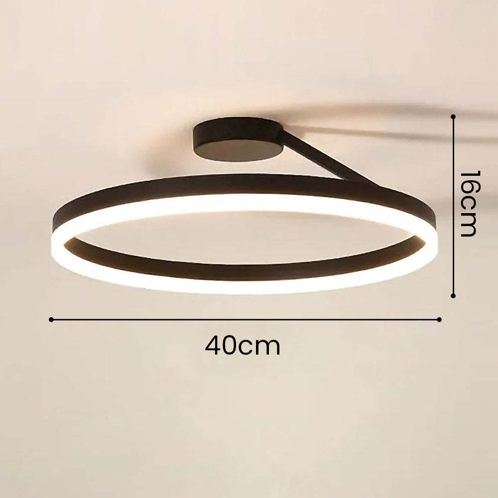 Circle Minimalist Metal LED Living Room Ceiling Light