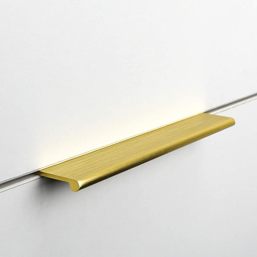 Black Kitchen Cabinet Finger Edge Drawer Pulls