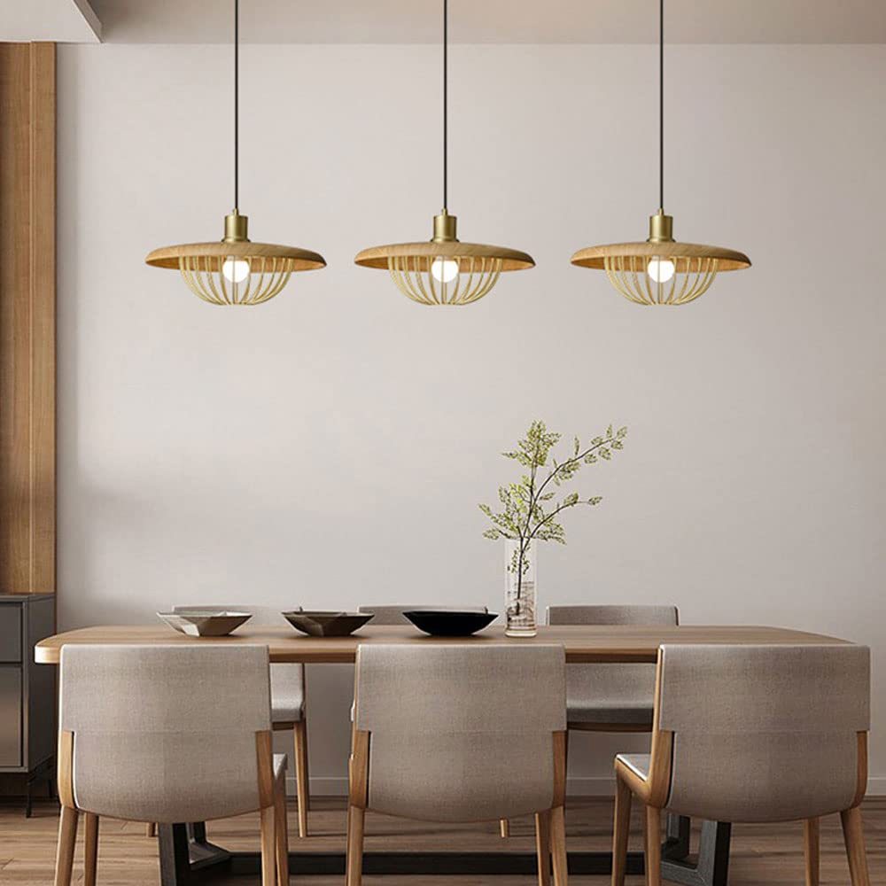 Nordic Single Head Wood Pendant Light -Homdiy