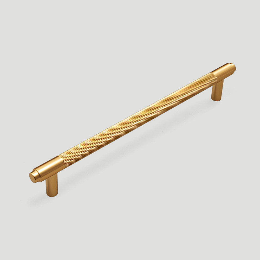 Gold Metal Cabinet Drawer Knurled Pulls