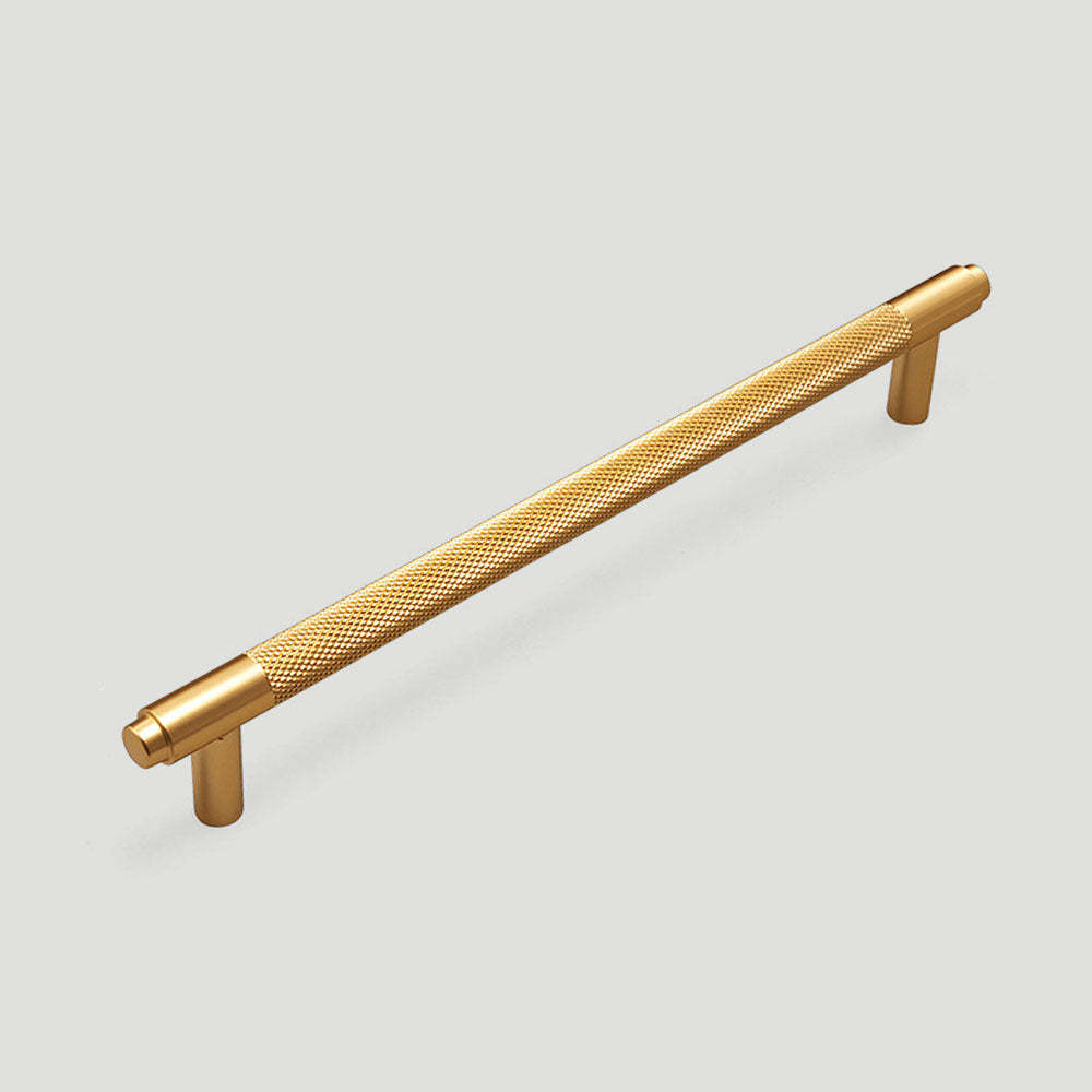 Gold Metal Cabinet Drawer Knurled Pulls