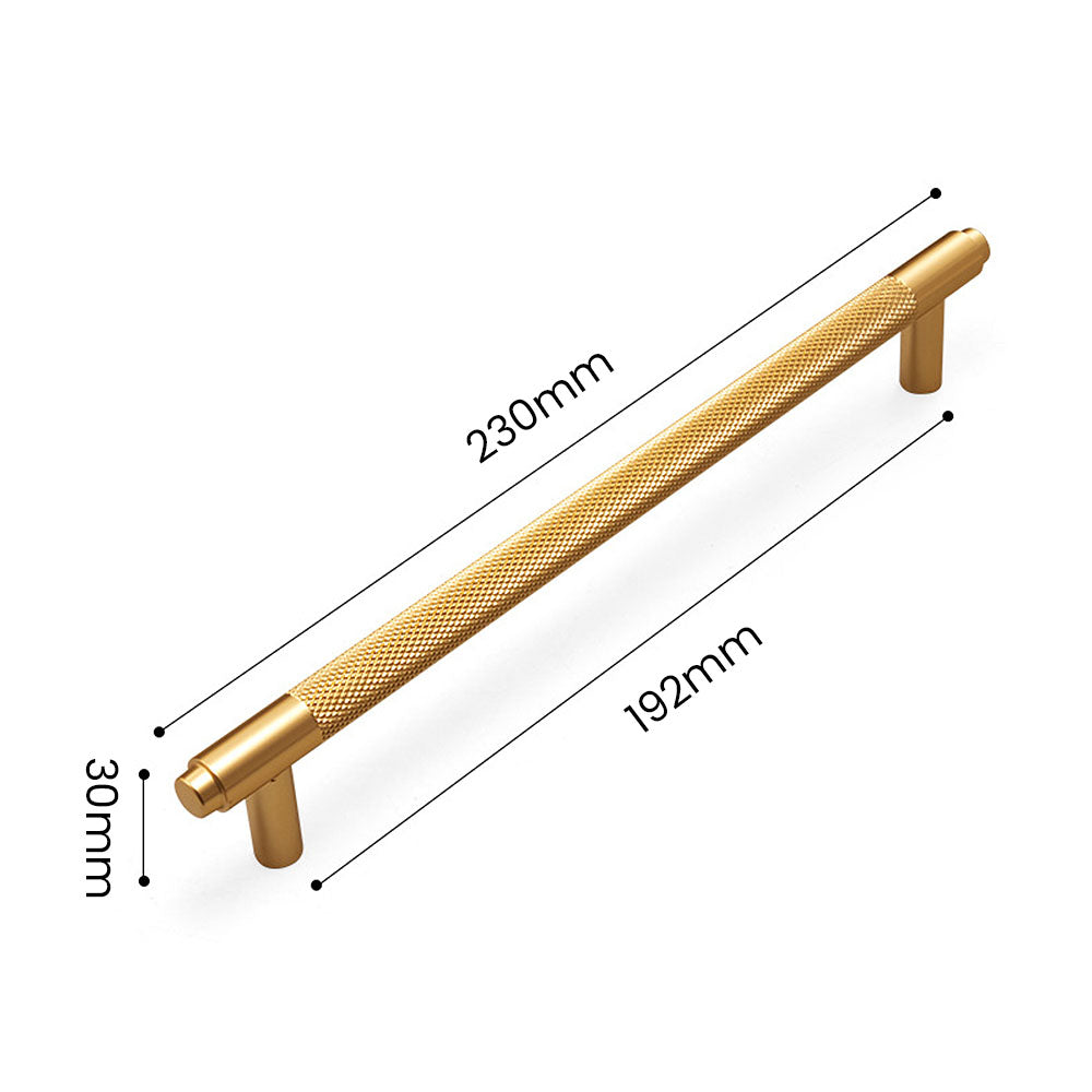 Gold Metal Cabinet Drawer Knurled Pulls