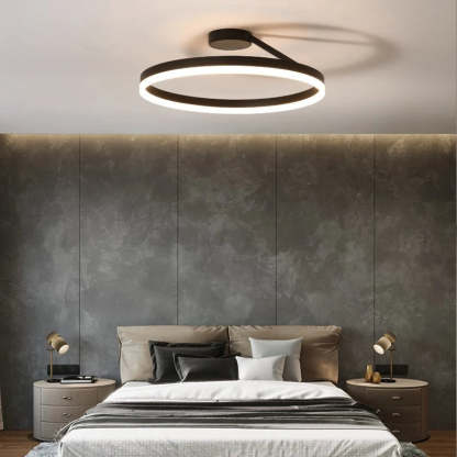 Circle Minimalist Metal LED Living Room Ceiling Light
