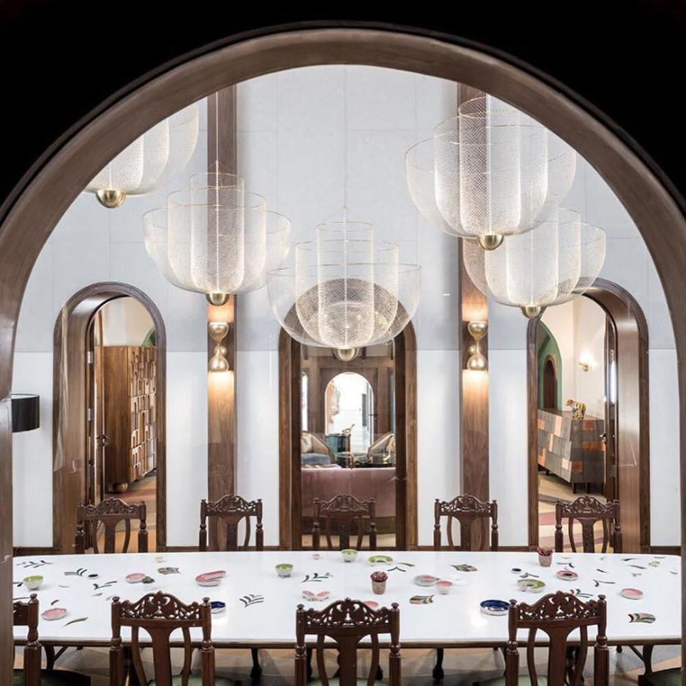 Luxury Metal Grid Pendant Light -Homdiy