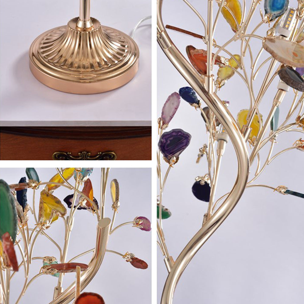 Modern Luxury Agate Tree Branch Floor lamp -Homdiy