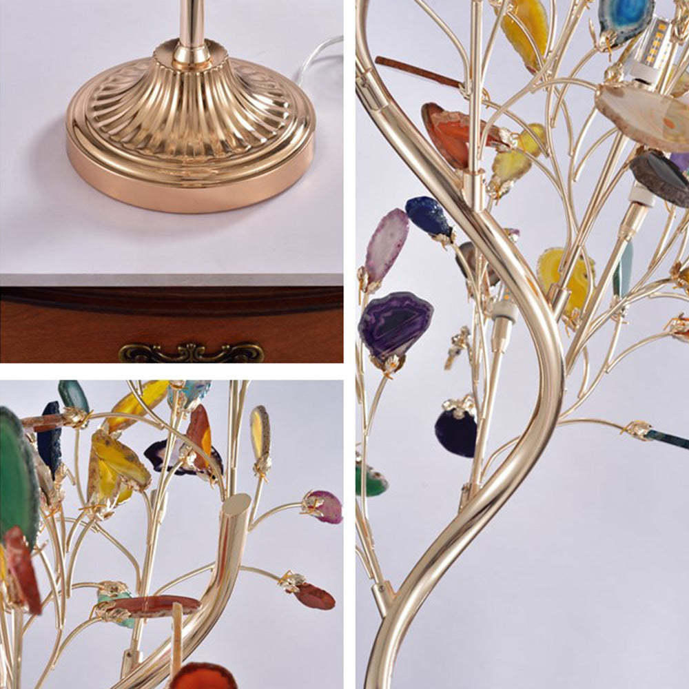 Modern Luxury Agate Tree Branch Floor lamp -Homdiy