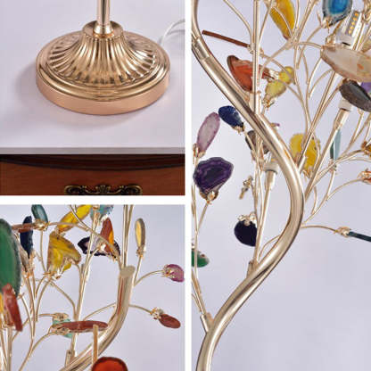 Modern Luxury Agate Tree Branch Floor lamp -Homdiy