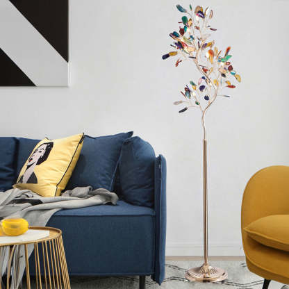 Modern Luxury Agate Tree Branch Floor lamp -Homdiy