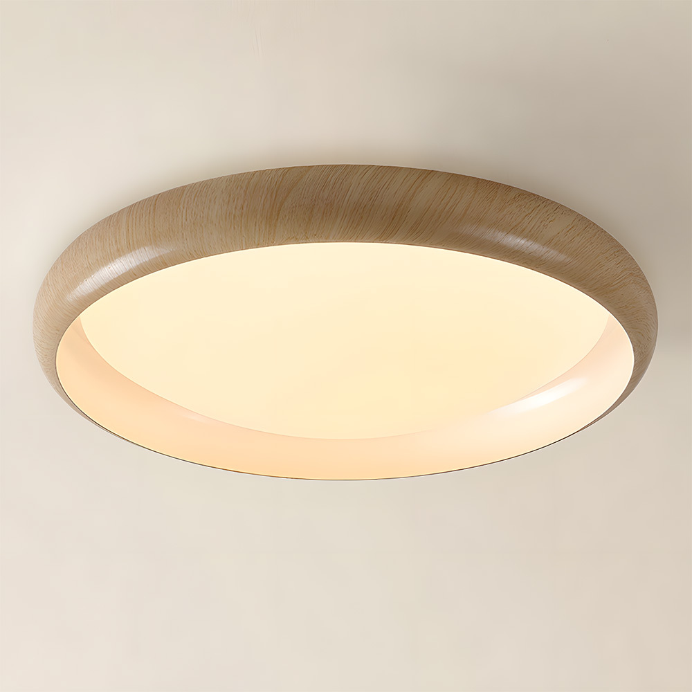 Focusing on the acrylic lampshade for soft, diffused light