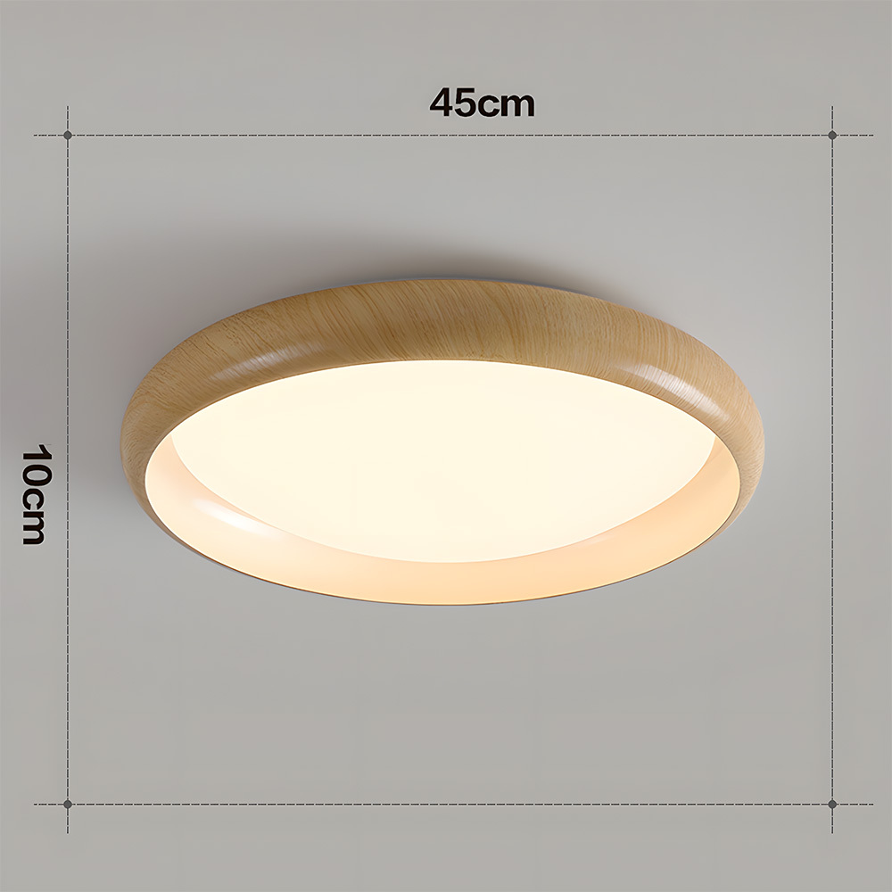 Highlighting the natural wood grain effect in light brown