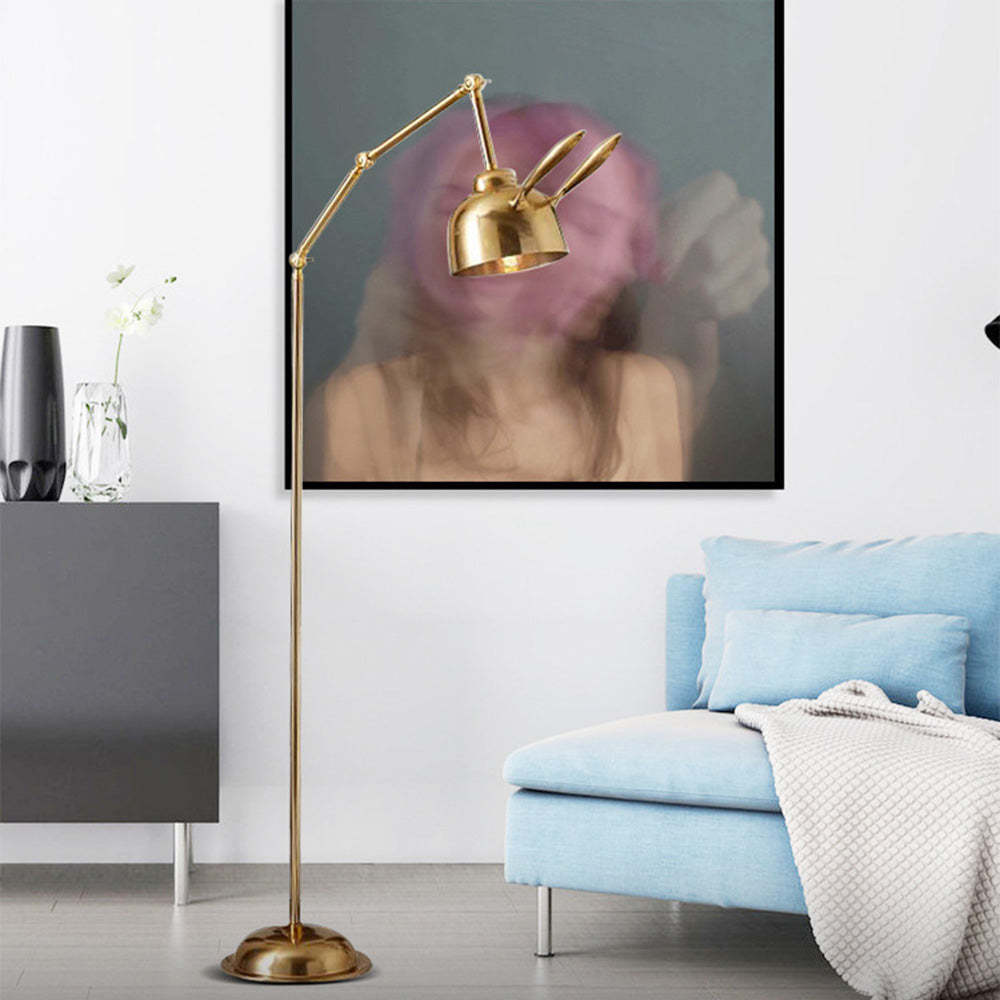 Modern Gold Bunny Standing Floor Lamp -Homdiy