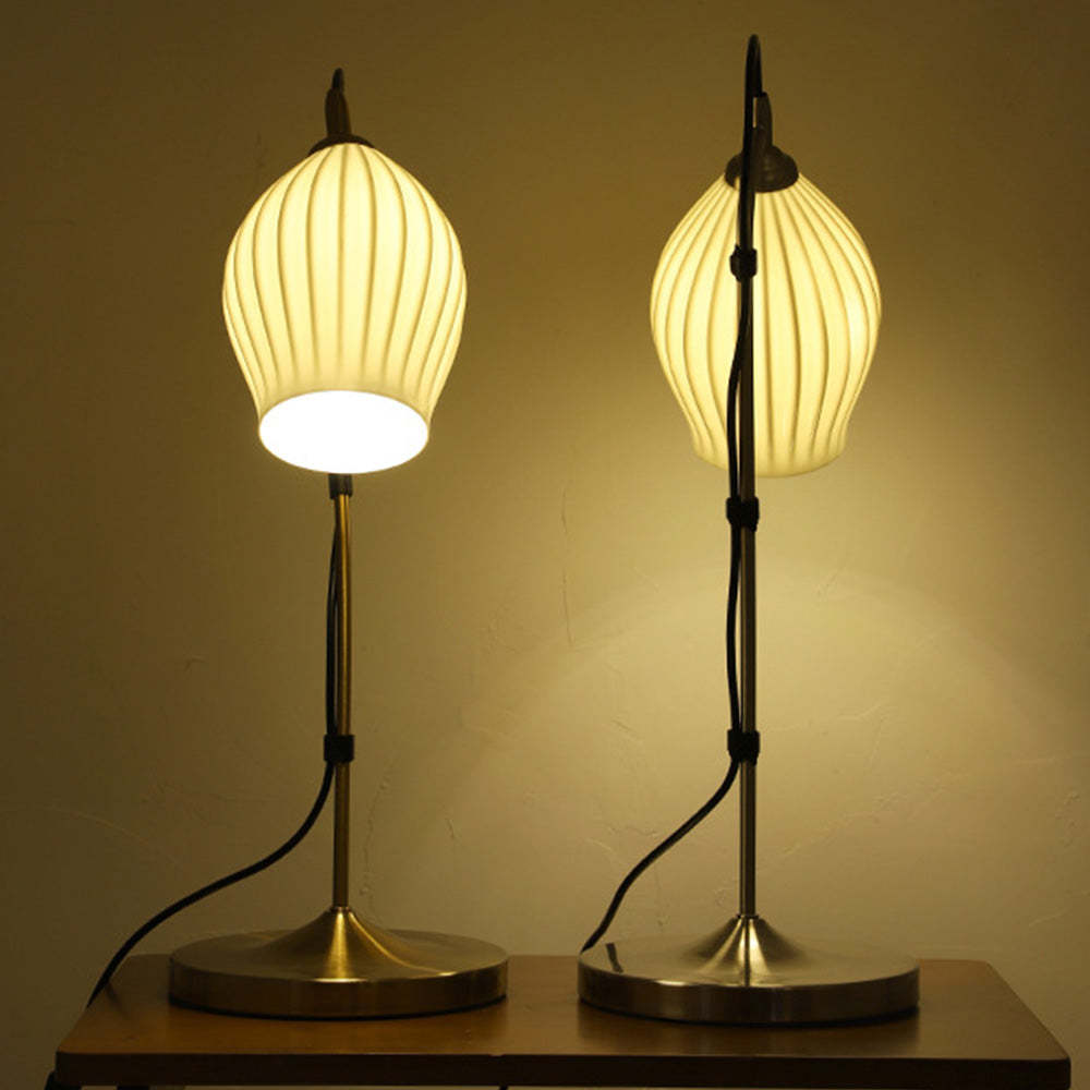 Unique Vintage White Ceramic Table Lamp -Homdiy