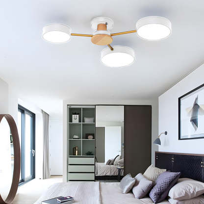 Modern Multi-Bulb Round LED Ceiling Light for Bedroom
