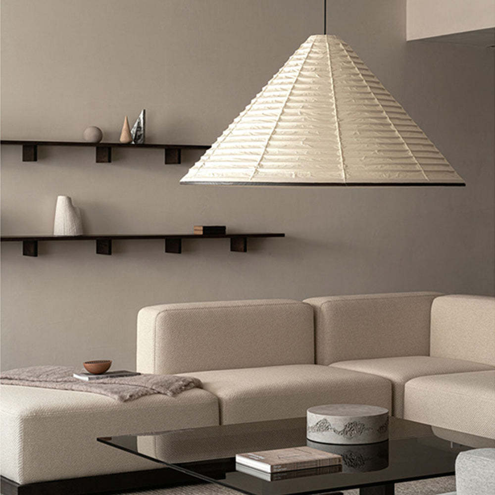 Japanese Designer Cone Paper Tearoom Pendant Light -Homdiy