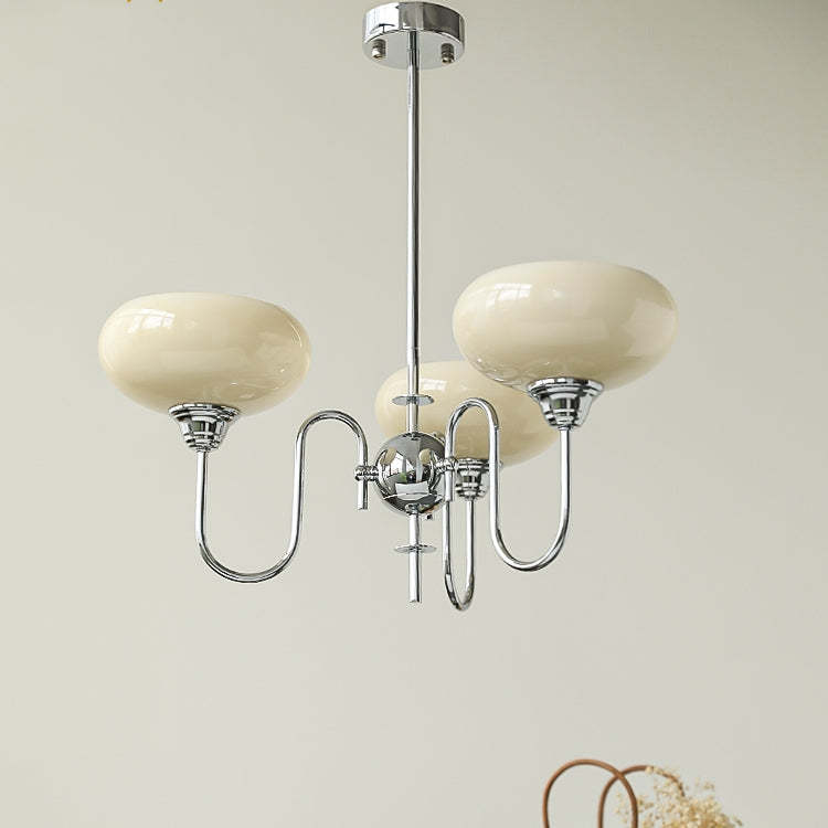 Bubble Creamy Persimmon Glass Chandelier -Homdiy