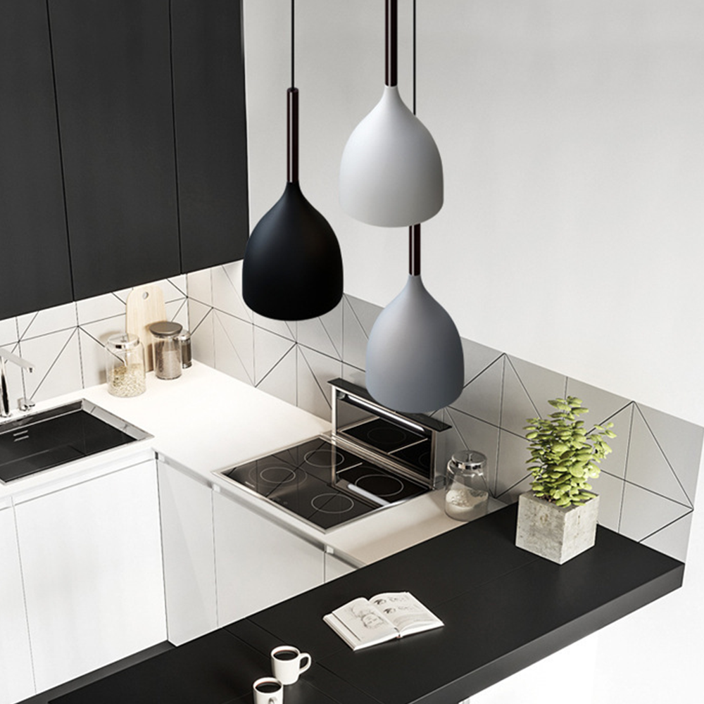 Nordic Wrought Iron Baking Paint Pendant Light -Homdiy