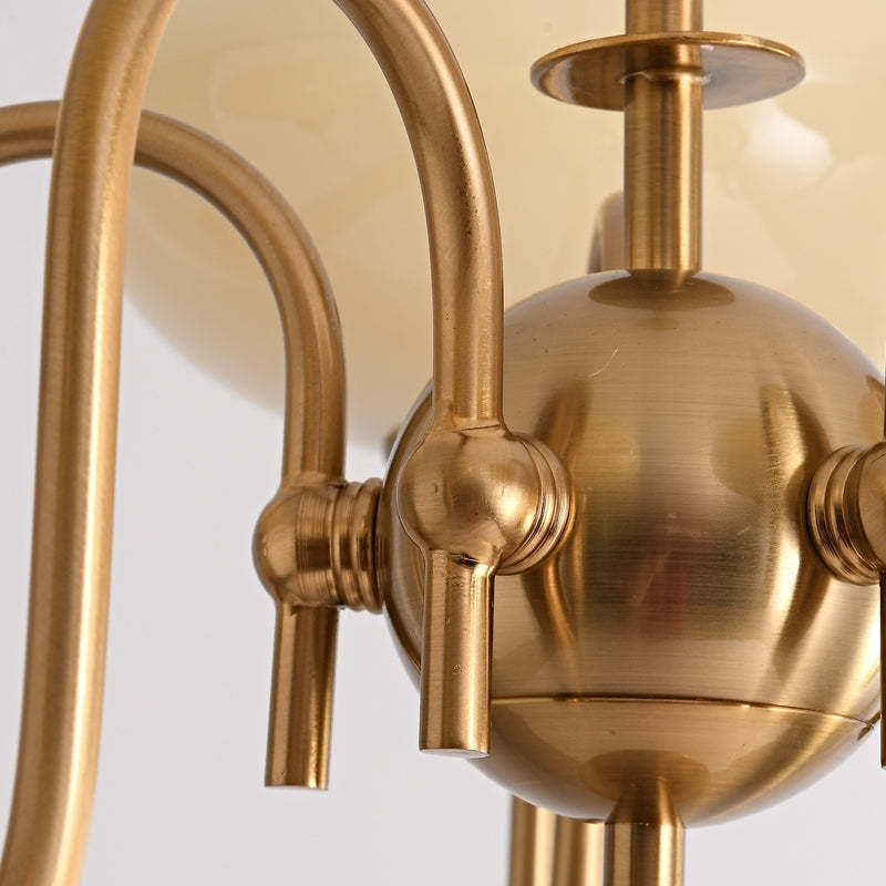 Bubble Creamy Persimmon Glass Chandelier -Homdiy