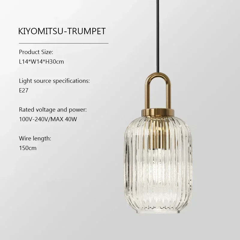 Creative Pumpkin Shape Clear Glass Shade Pendant Light -Homdiy