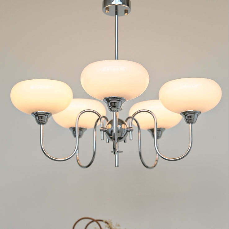Bubble Creamy Persimmon Glass Chandelier -Homdiy