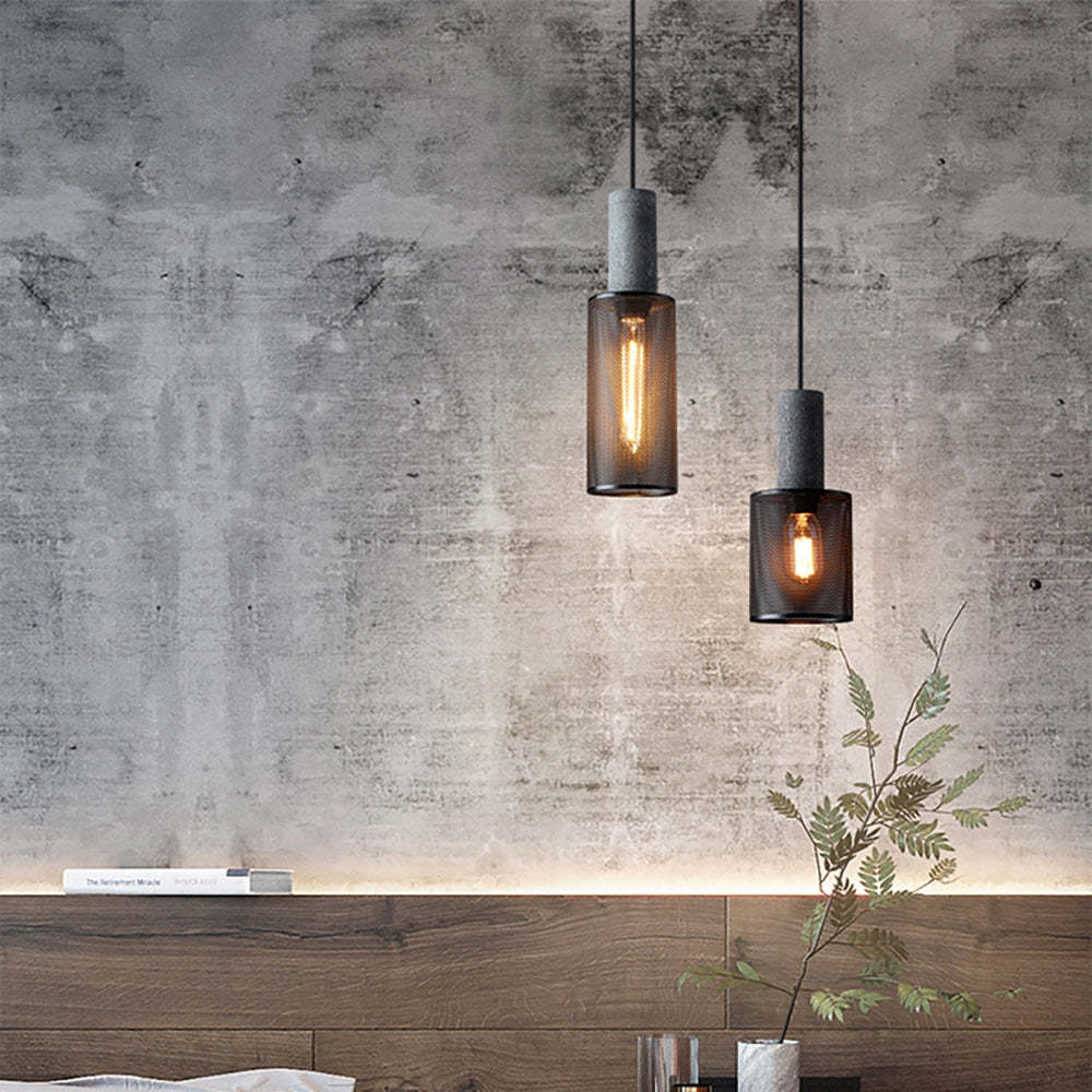 Modern Industrial Style Cement Metal Pendant Light -Homdiy