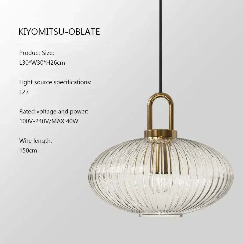 Creative Pumpkin Shape Clear Glass Shade Pendant Light -Homdiy