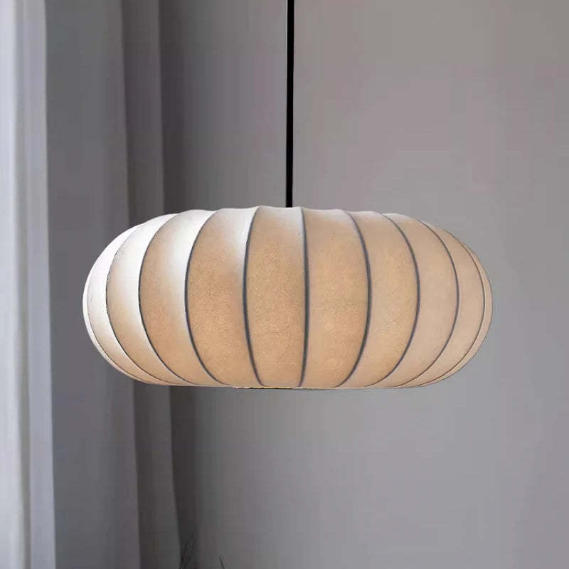Modern Fabric Drum Pendant Hanging Light -Homdiy