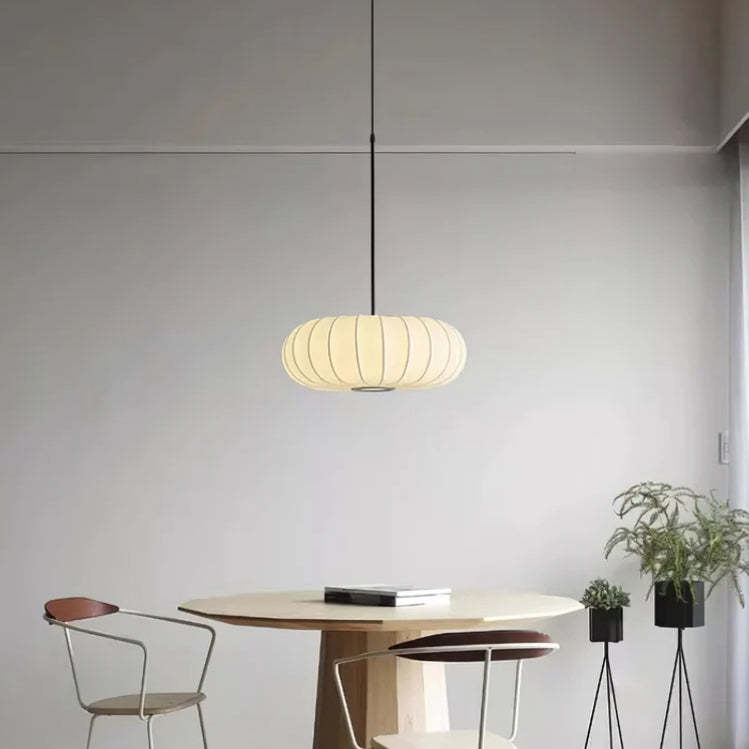 Modern Fabric Drum Pendant Hanging Light -Homdiy