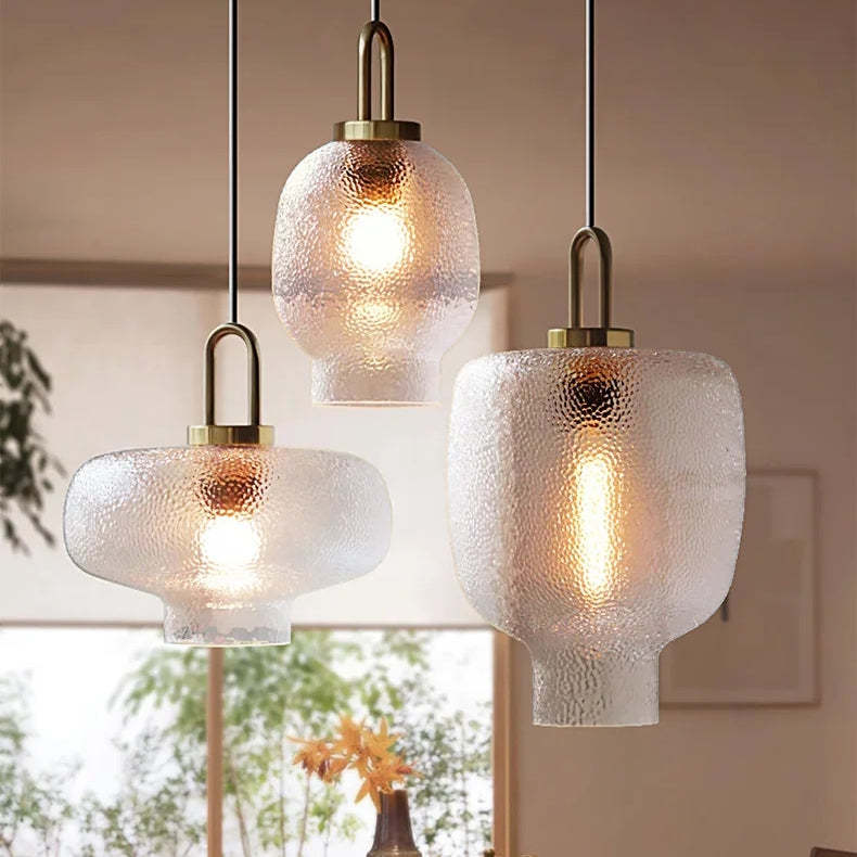 Brass Glass Pendant Light Fixtures for Kitchen -Homdiy