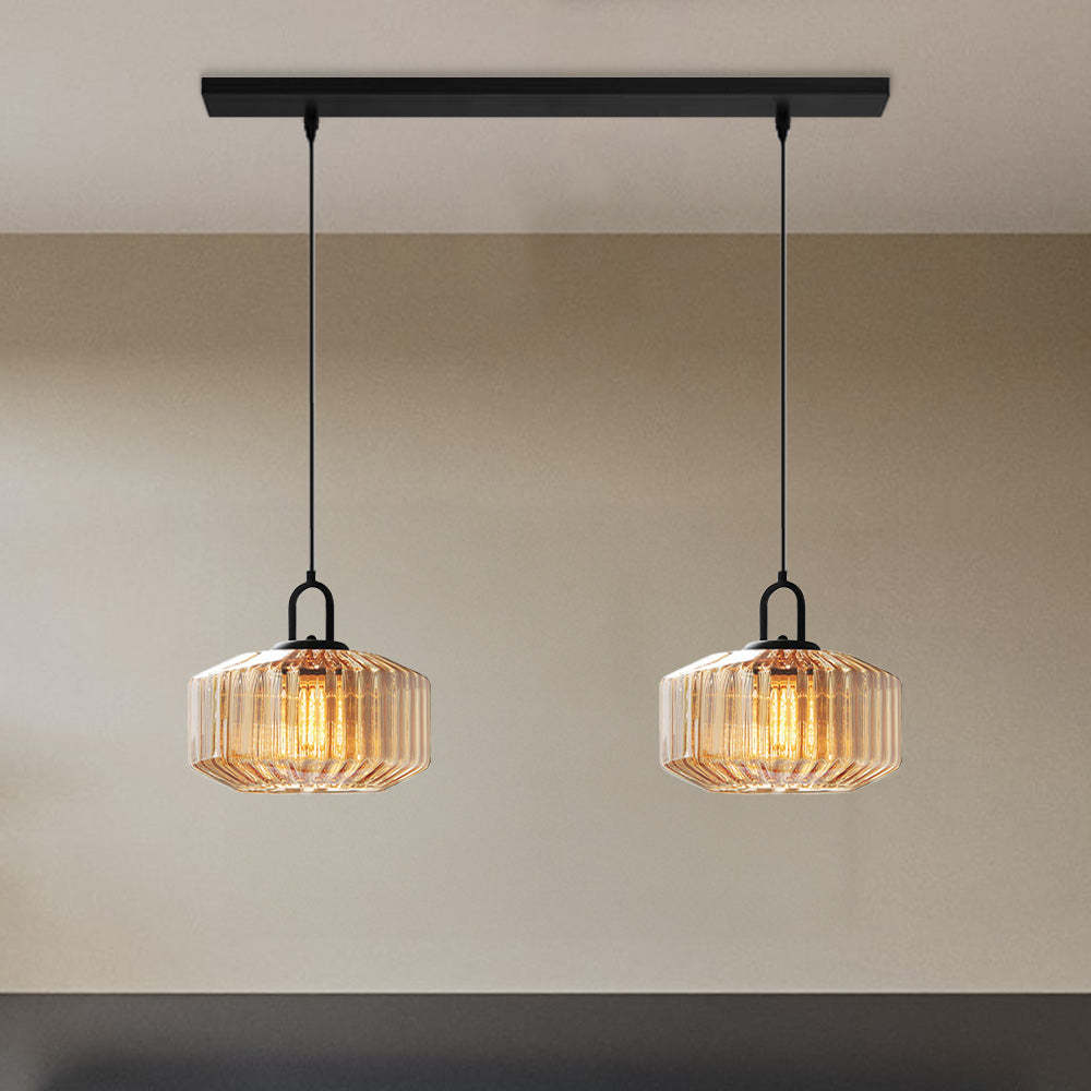 Farmhouse Glass Pendant Light For Kitchen Island -Homdiy