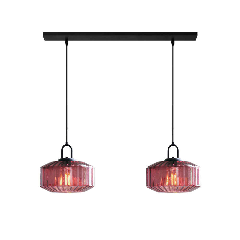 Farmhouse Glass Pendant Light For Kitchen Island -Homdiy