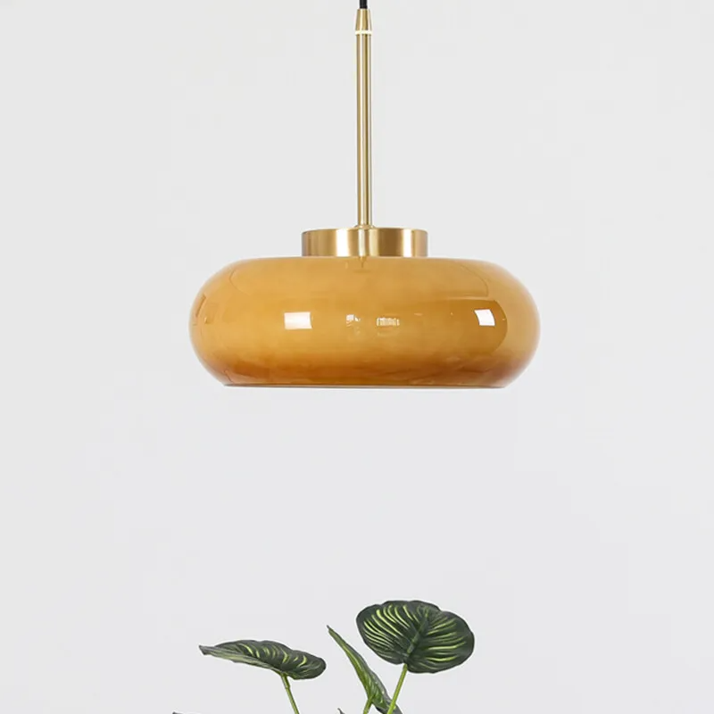 Mid-Century Dome Glass Flush Mount Ceiling Light for Hallway -Homdiy