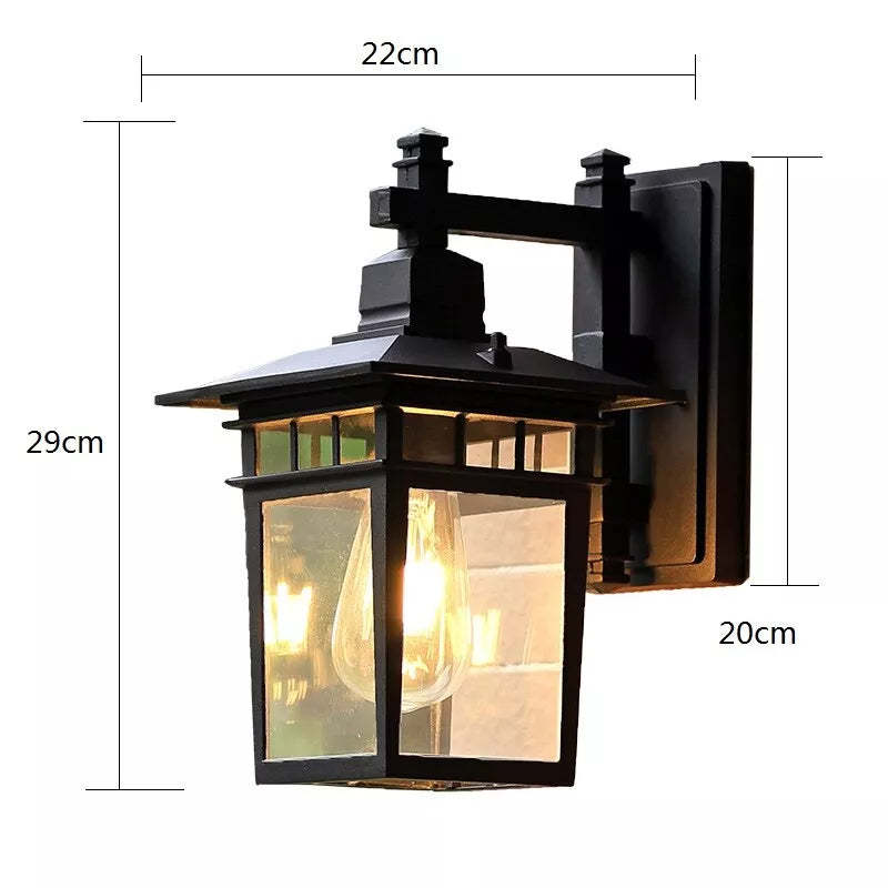 IP44 Waterproof Rustic Vintage Outdoor Lantern Wall Lights
