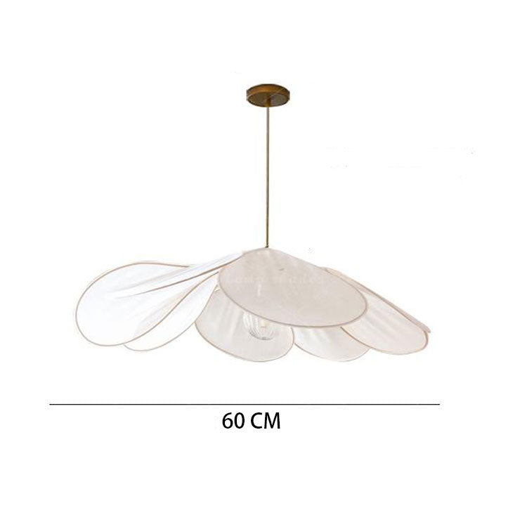 Homdiy Pendant Light White Fabric Pendant Light Petals